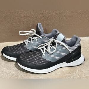 Adidas RapidaRun Knit EL C Black Gray Kids size 5 Shoe